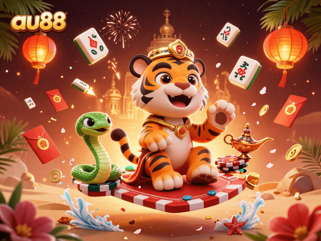 Engage in thrilling adventures with au88 while enjoying a vibrant casino illustration featuring a magical setting.