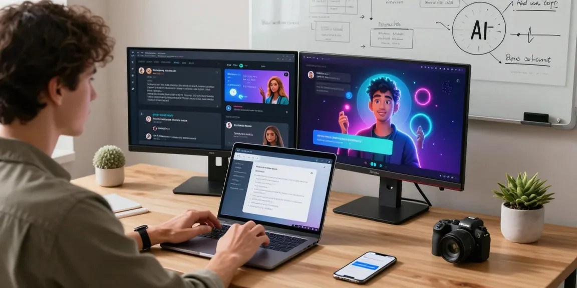 Engaging user interaction with crush ai at a modern workspace.