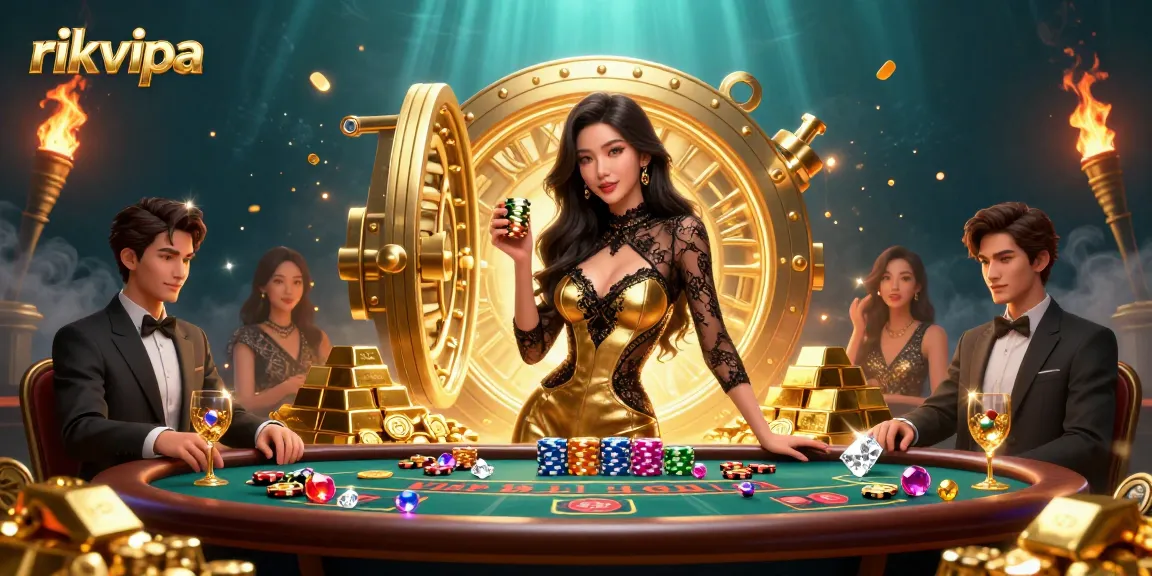 Experience high-stakes gameplay at rikvipa with exclusive VIP baccarat action and luxurious casino elements.