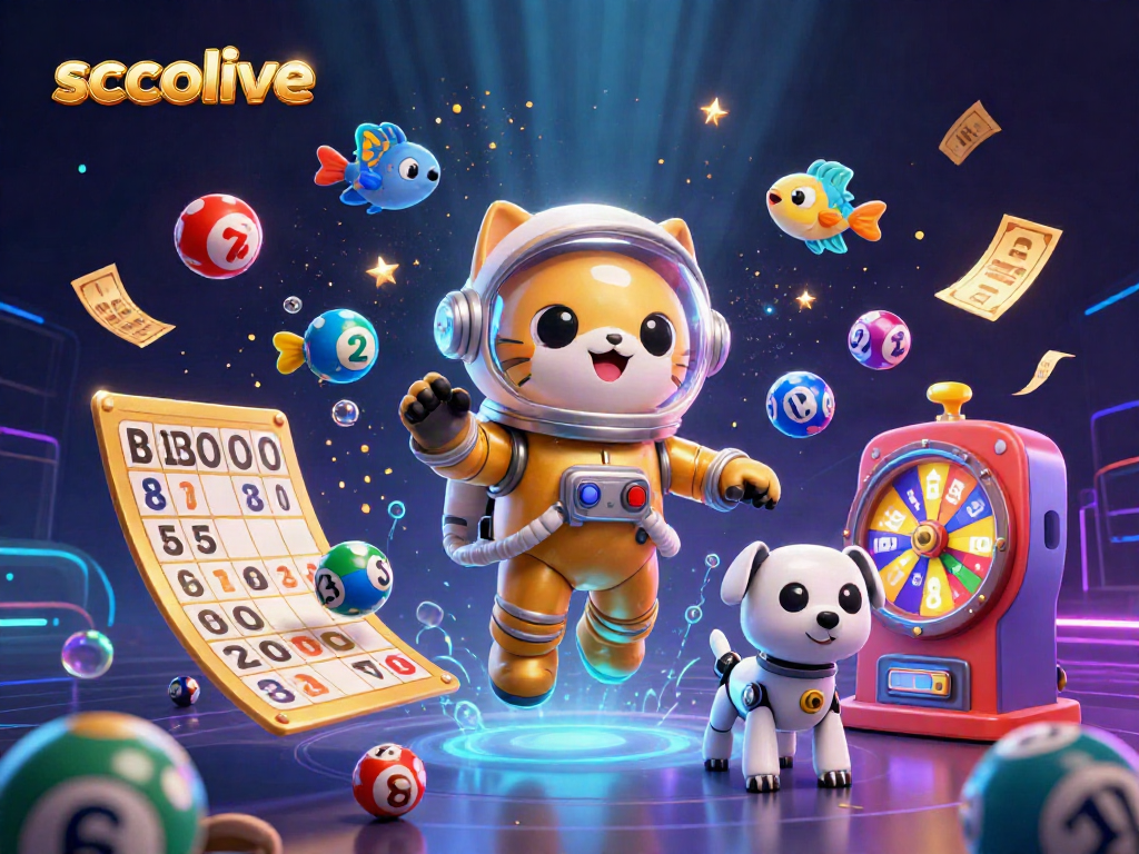 Socolive showcases an exciting betting experience with lottery balls, bingo cards, and vibrant gaming scenes.