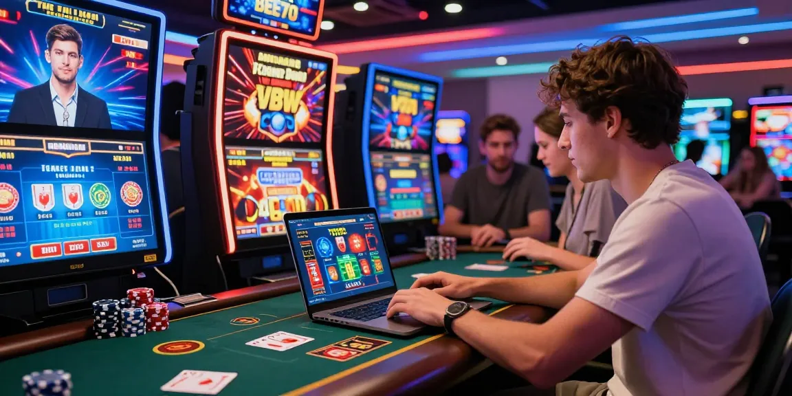 Engaged players at an online casino on https://haywin.eu.com/ enjoying poker and live games in vibrant virtual setting.