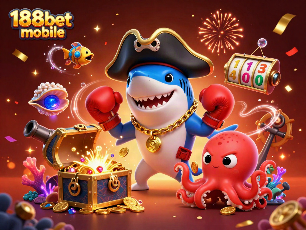 Place bets and win big with the vibrant 188bet mobile gaming experience featuring colorful characters.