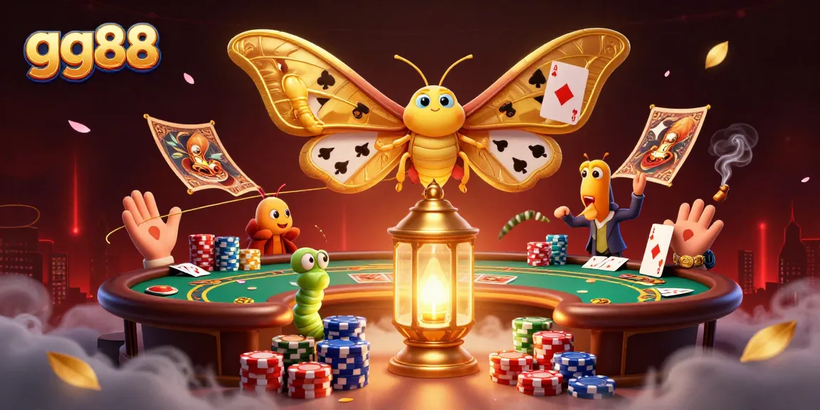 Experience gg88 with vibrant casino fantasy and dynamic poker elements in a colorful illustration.