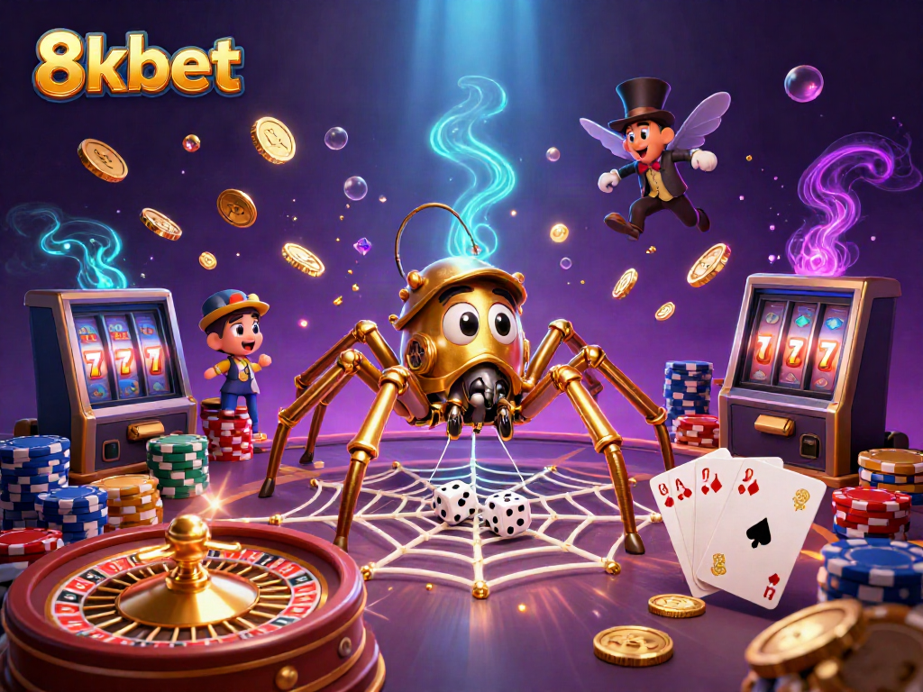 Experience thrilling gaming like 8xbet with a steampunk spider web of casino elements and rich visuals.
