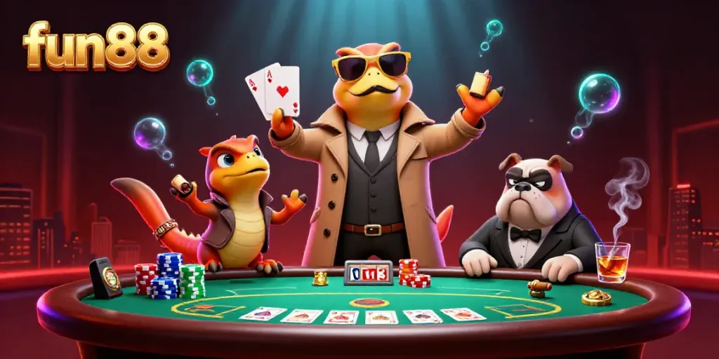 Experience thrilling fun88 casino action with playful raptors trying to enter a VIP lounge.