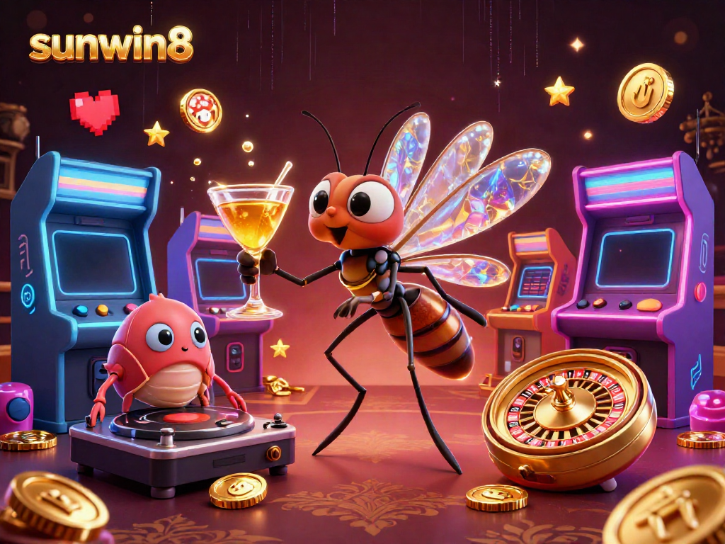 Experience exciting slots at sunwin8 with vibrant games and engaging characters in a high-energy casino atmosphere.