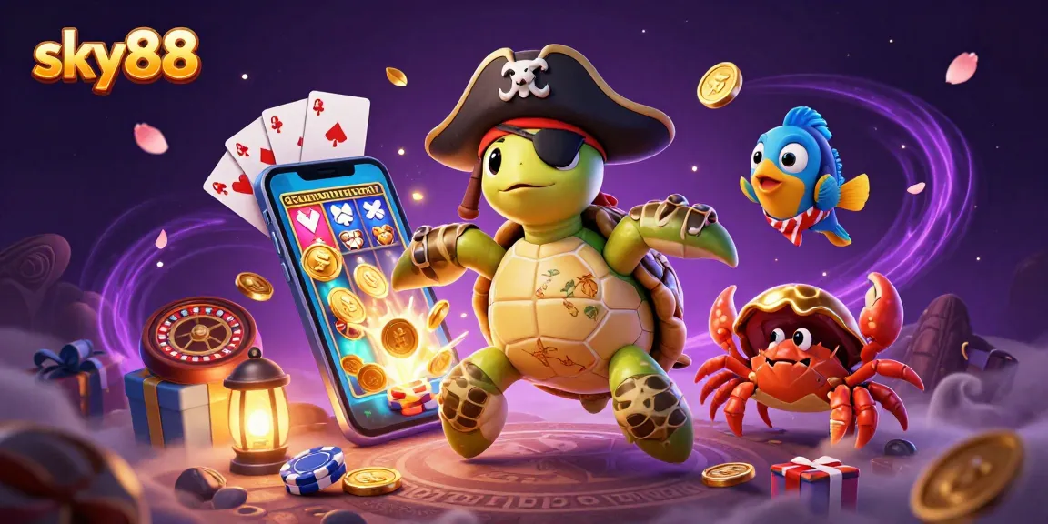 Spin the reels and win big with sky88's thrilling slot games in an exhilarating scene.