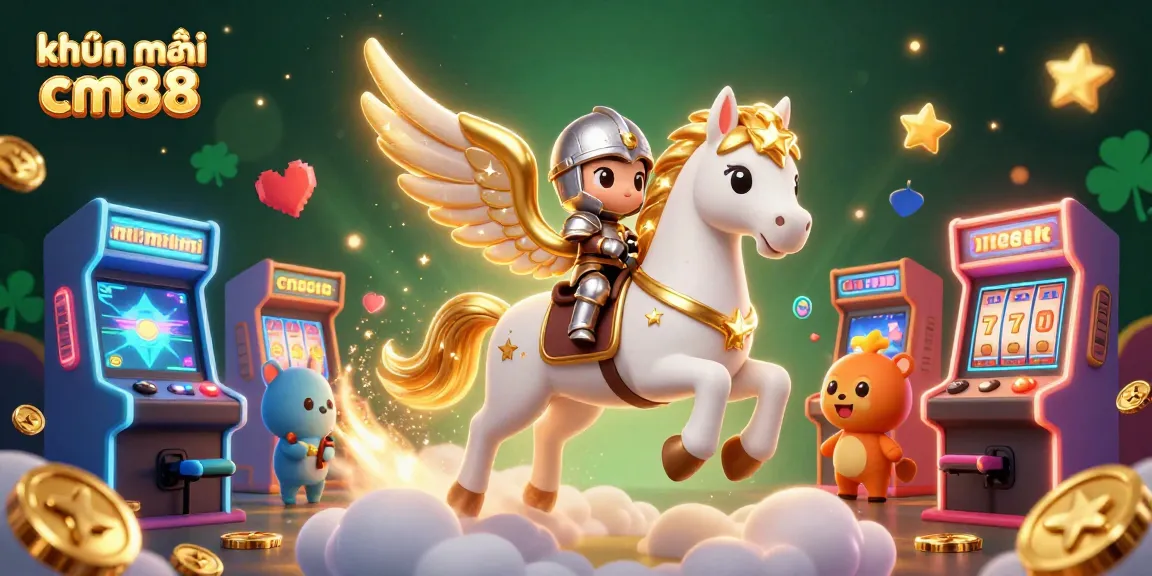 Engage in thrilling khuyến mãi cm88 experiences with vibrant 3D character artwork showcasing casino elements.
