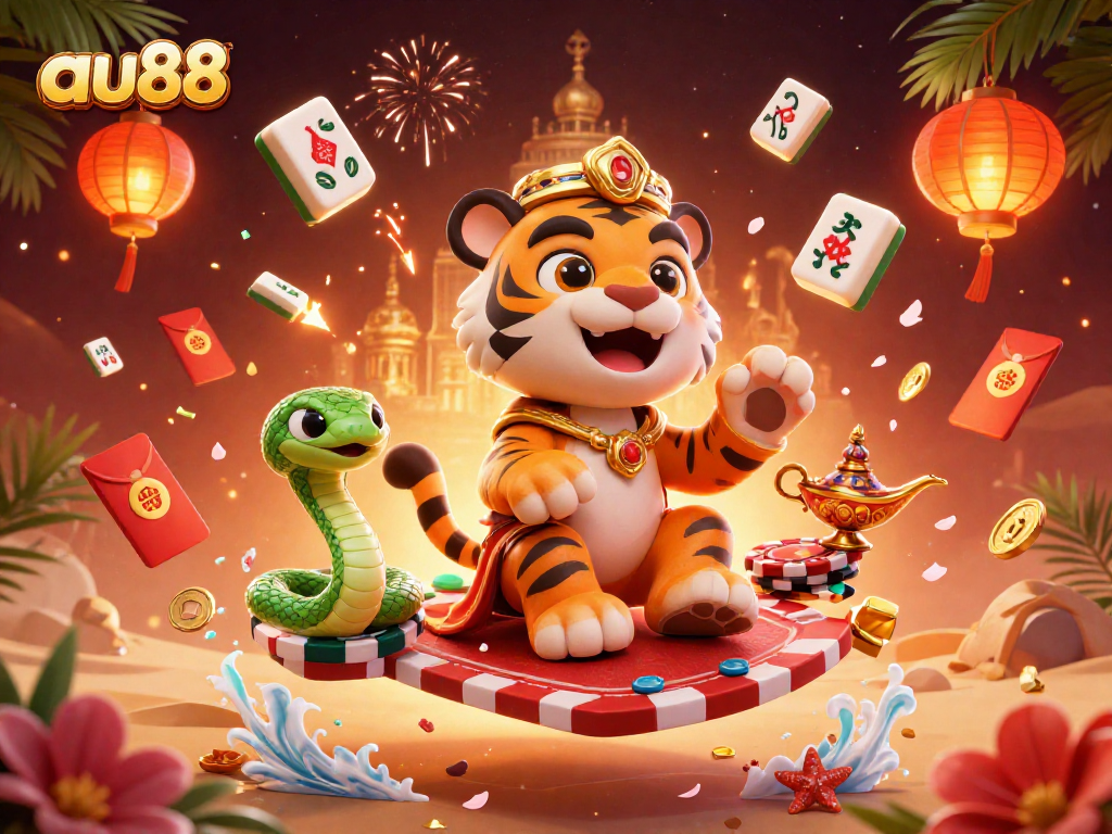 Engage in thrilling adventures with au88 while enjoying a vibrant casino illustration featuring a magical setting.