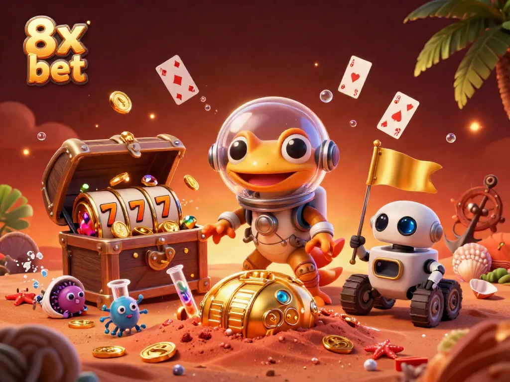 Engage with exciting casino adventures in 8x bet, featuring vibrant 3D characters and dynamic gambling elements.