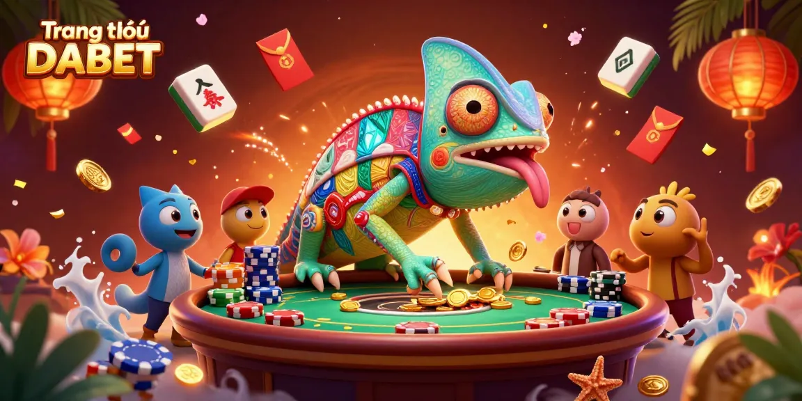 Engage with exciting slots on Trang chủ DABET featuring vibrant 3D illustrations of casino elements.