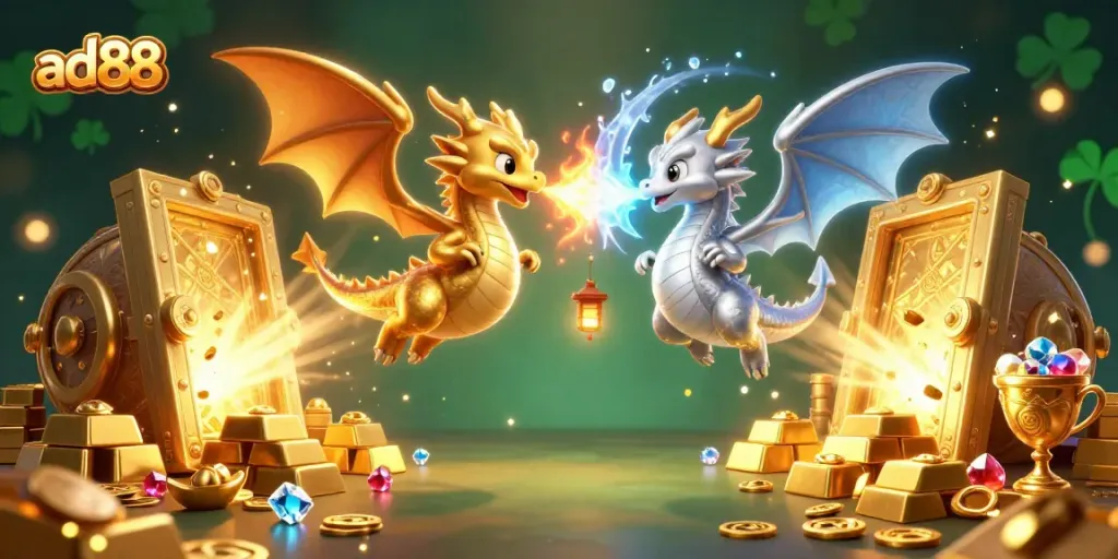 Experience thrilling gameplay with ad88's dynamic casino features and rich rewards in an enchanting 3D scene.