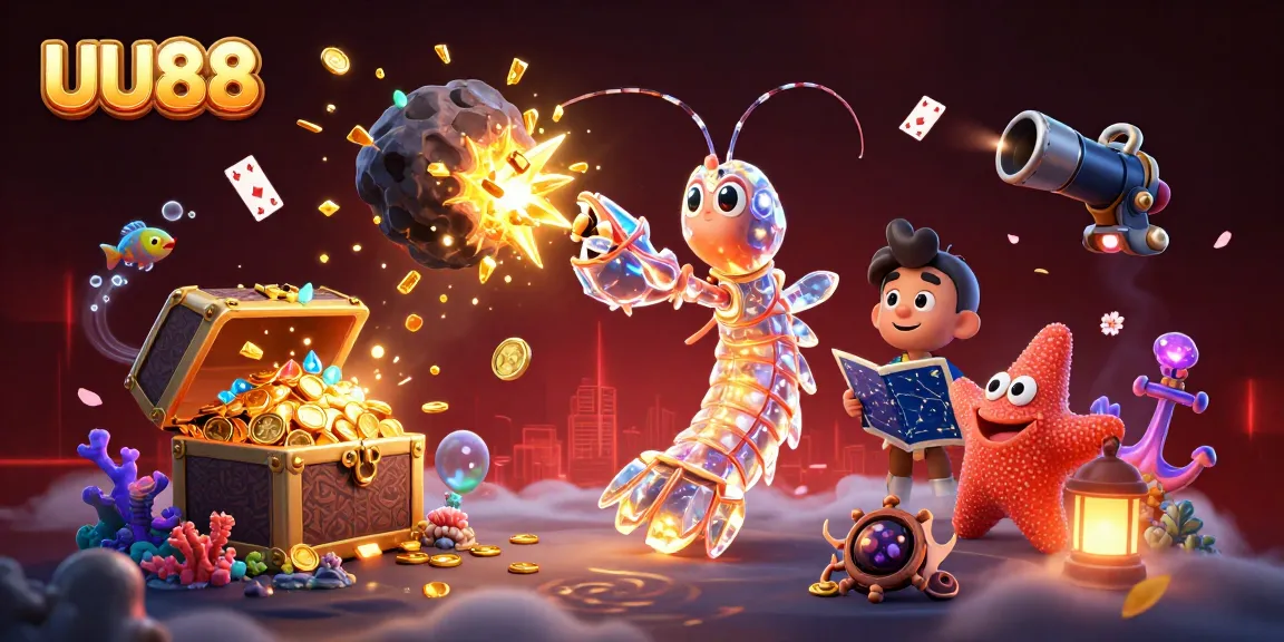 Experience thrilling gameplay with UU88, where the galactic samurai mantis shrimp unleashes golden treasures and treasures!