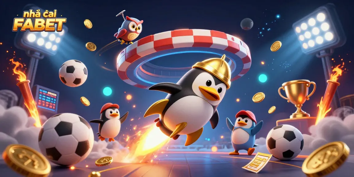 Bet on Nhà cái FABET with fun as a golden penguin races toward the casino chip station
