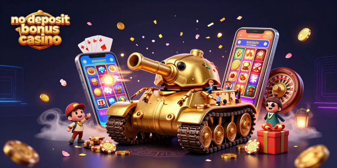 No deposit bonus casino showcases unique virtual gaming experience with a vibrant 3D illustration.